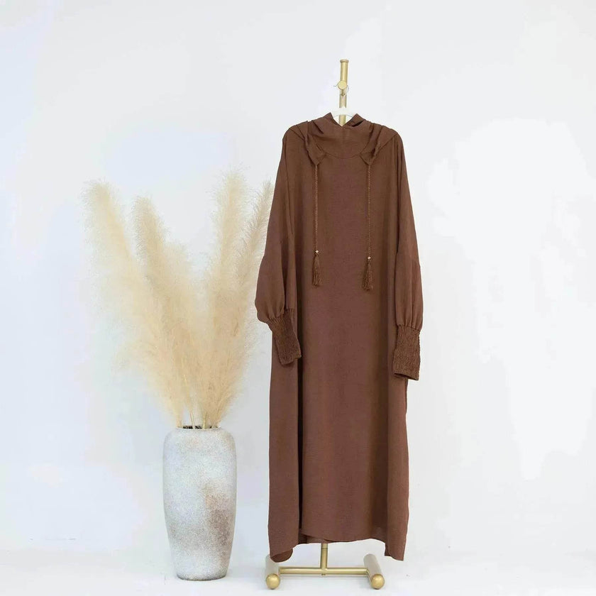 Middle East Dubai Turkey Solid Color Dress