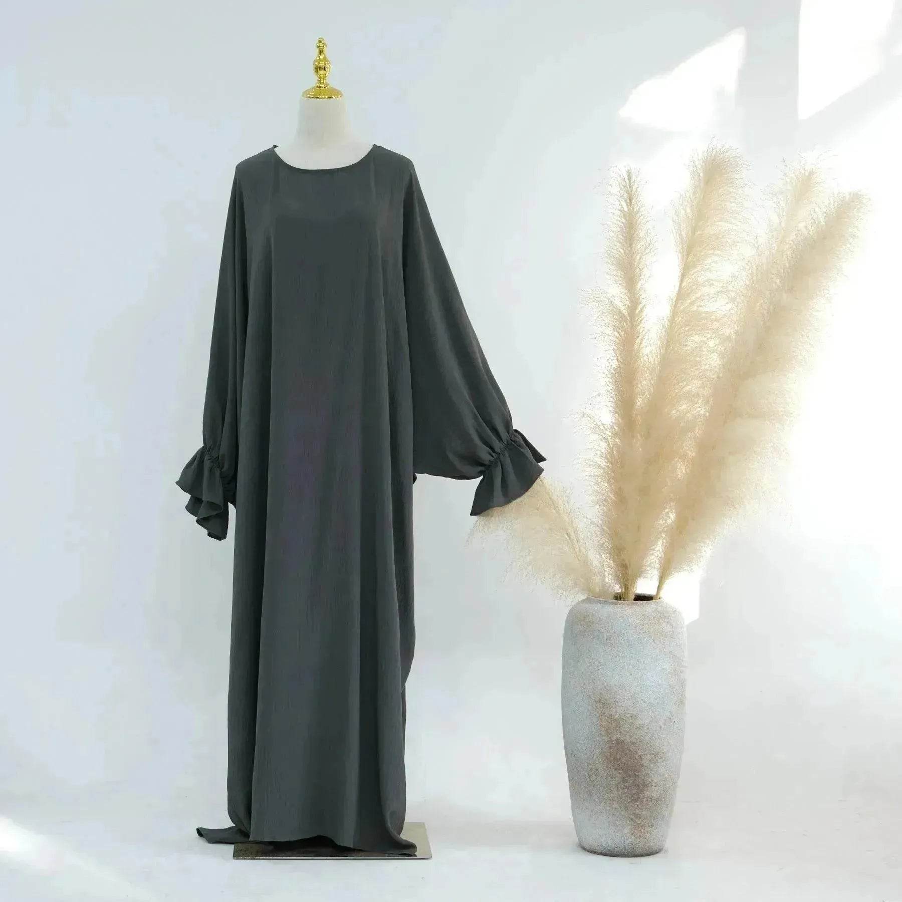 Middle East Dubai Turkey Solid Color Dress Leisure