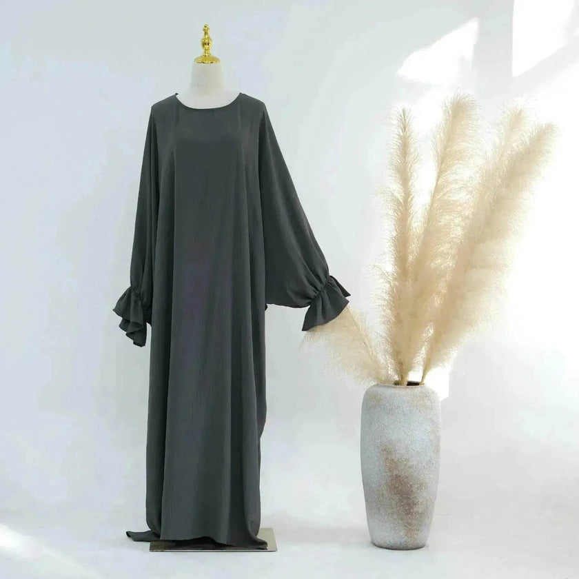 Middle East Dubai Turkey Solid Color Dress Leisure