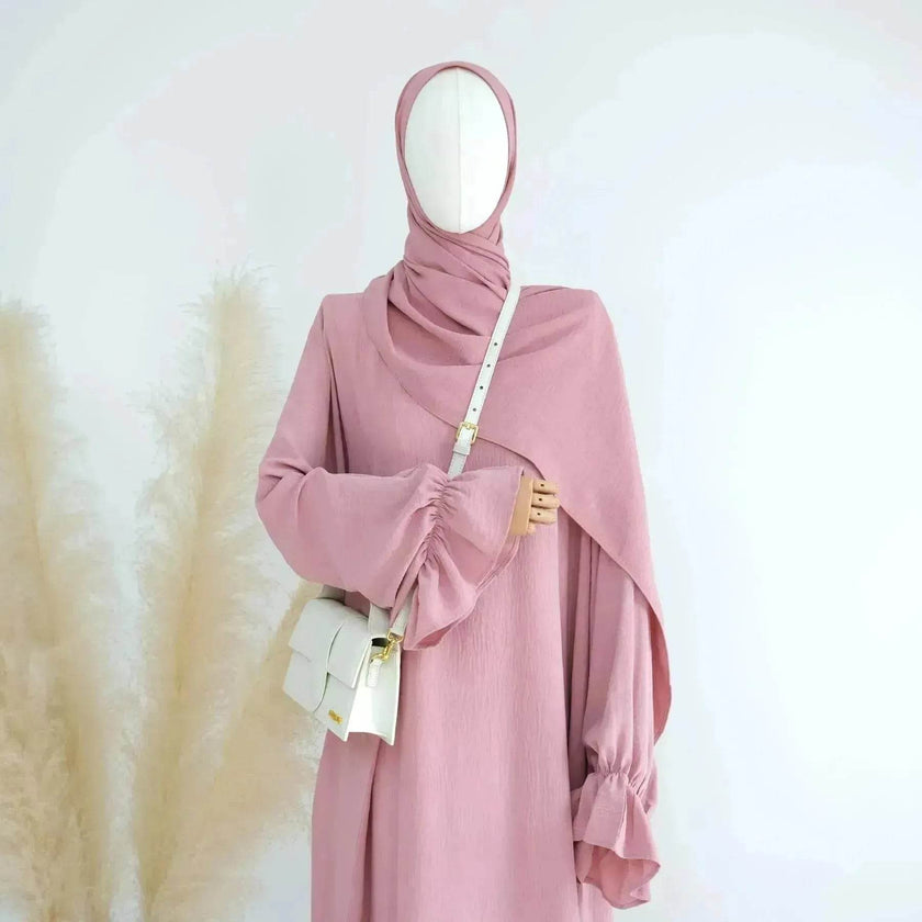 Middle East Dubai Turkey Solid Color Dress Leisure
