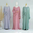 Middle East Dubai Turkey Solid Color Dress Leisure