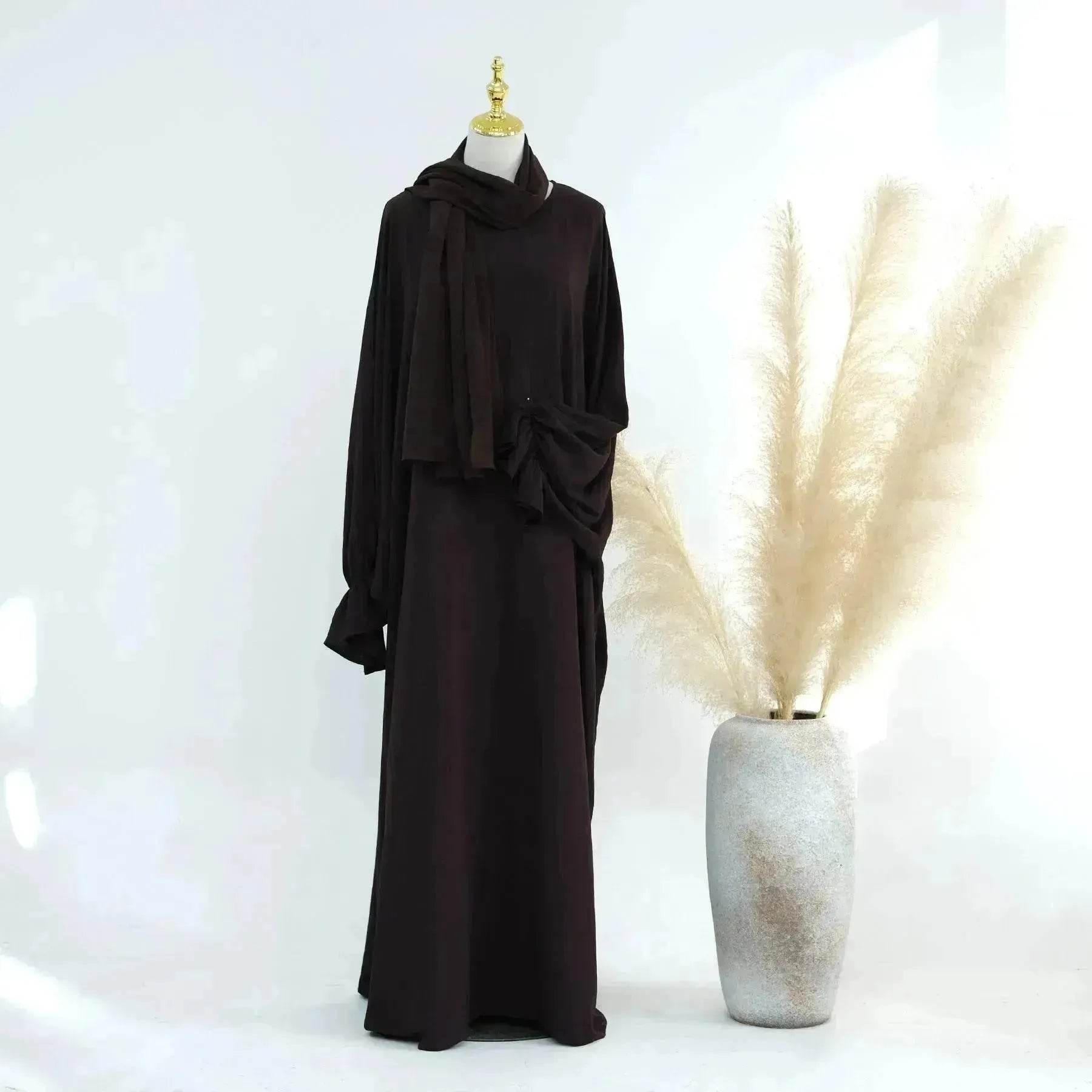 Middle East Dubai Turkey Solid Color Dress Leisure
