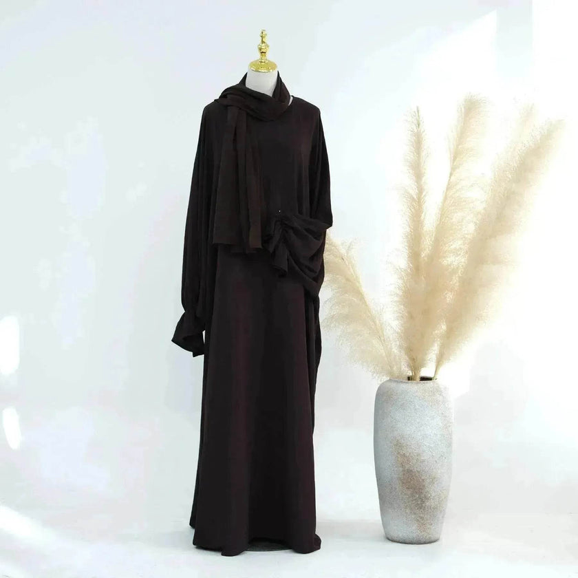Middle East Dubai Turkey Solid Color Dress Leisure