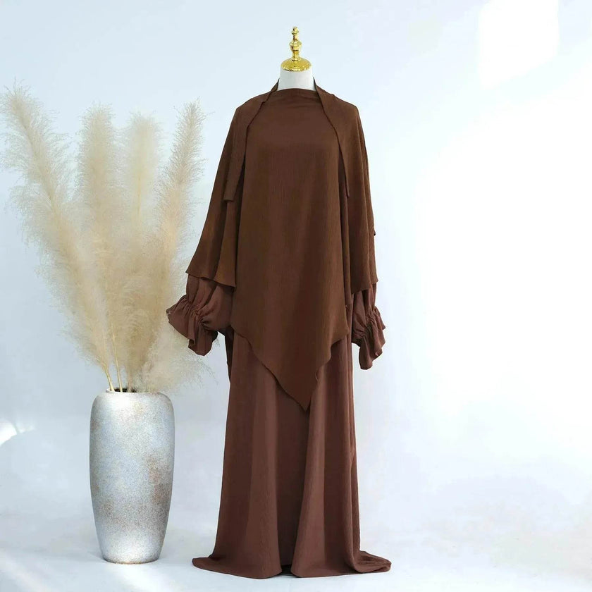 Middle East Dubai Turkey Solid Color Dress Leisure