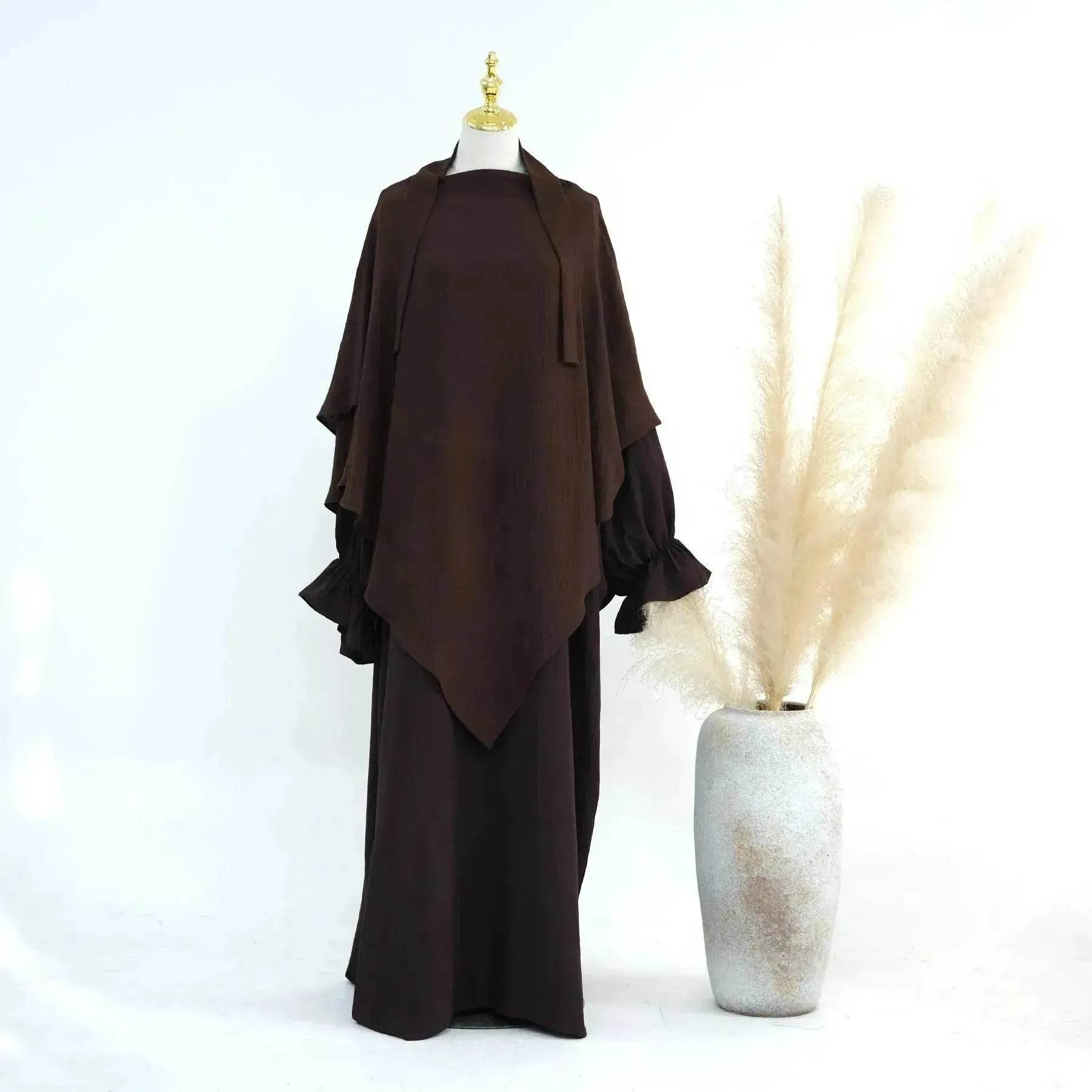 Middle East Dubai Turkey Solid Color Dress Leisure