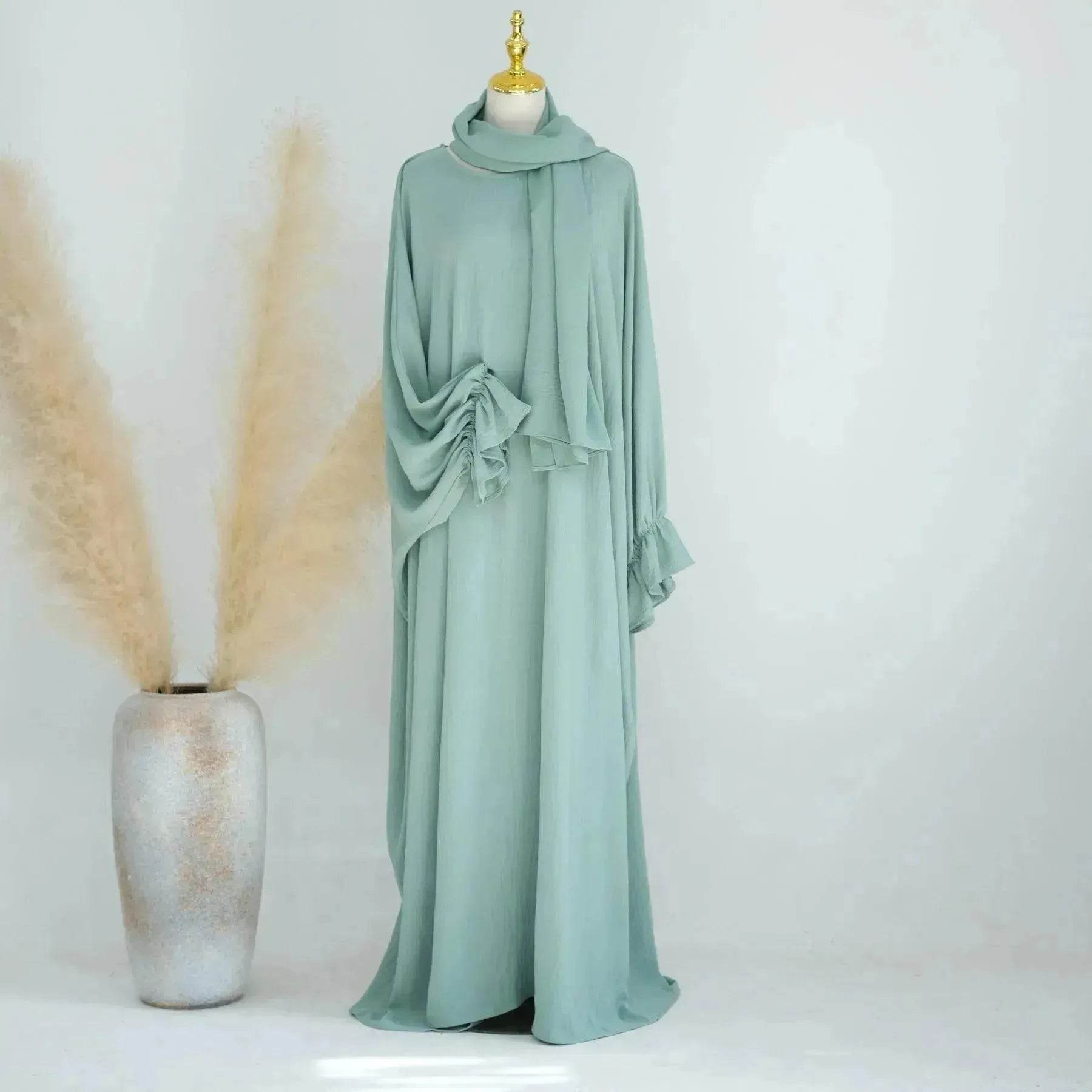 Middle East Dubai Turkey Solid Color Dress Leisure
