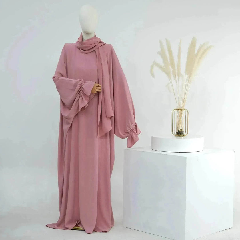 Middle East Dubai Turkey Solid Color Dress Leisure