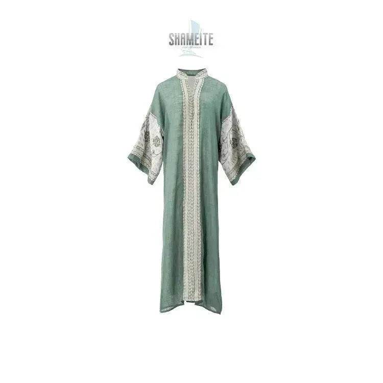 Middle East Foreign Trade Arab Robe New Embroidered Women's Gown