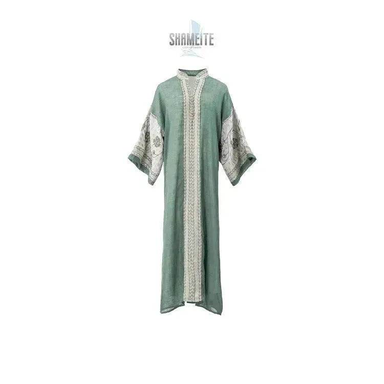 Middle East Foreign Trade Arab Robe New Embroidered Women's Gown