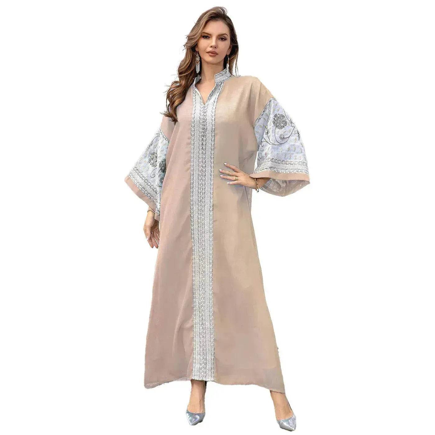 Middle East Foreign Trade Arab Robe New Embroidered Women's Gown