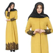 Middle East Turkey Full Button Ethnic Lace Robe Long Dress