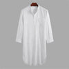 Fashionable and Elegant Middle Eastern Arab  Stand Collar Robe Moroccan Men's Jalabiya
