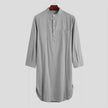 Fashionable and Elegant Middle Eastern Arab  Stand Collar Robe Moroccan Men's Jalabiya