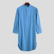Fashionable and Elegant Middle Eastern Arab  Stand Collar Robe Moroccan Men's Jalabiya