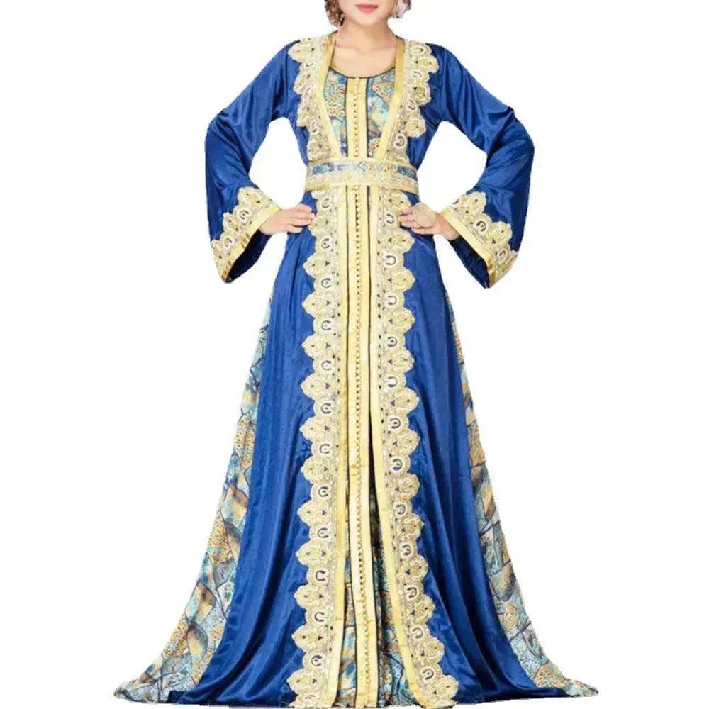 Middle Eastern Printed Dress Arab  Robe