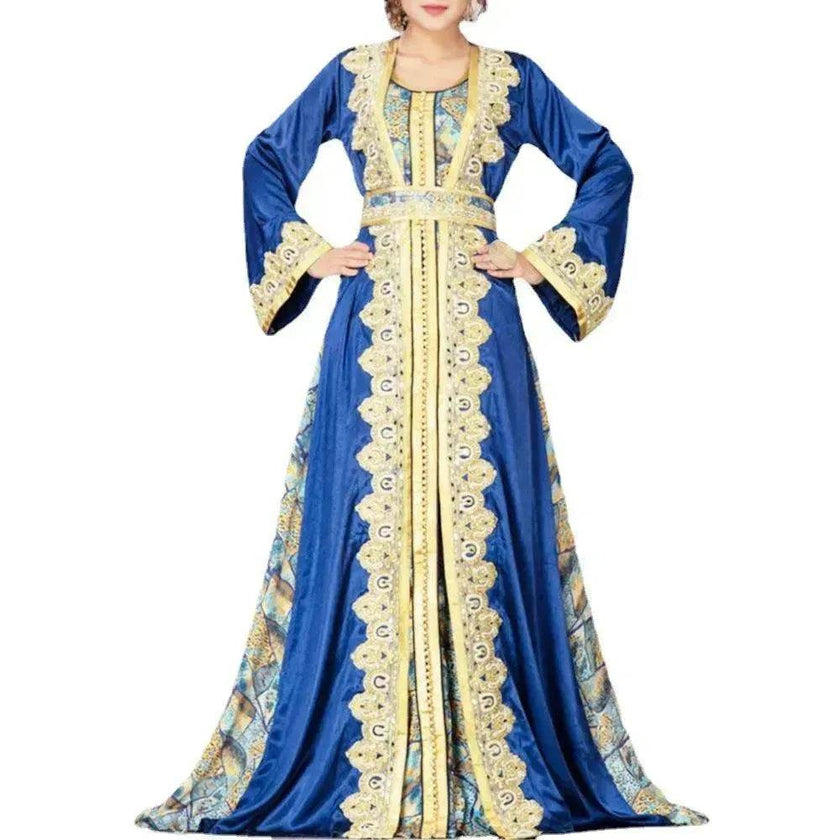 Middle Eastern Printed Dress Arab  Robe