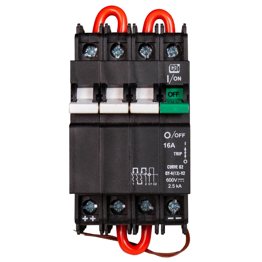 MidNite Solar, 16A, 600 VDC, DIN rail mount, 52mm wide breaker | MNEPV16-600RT