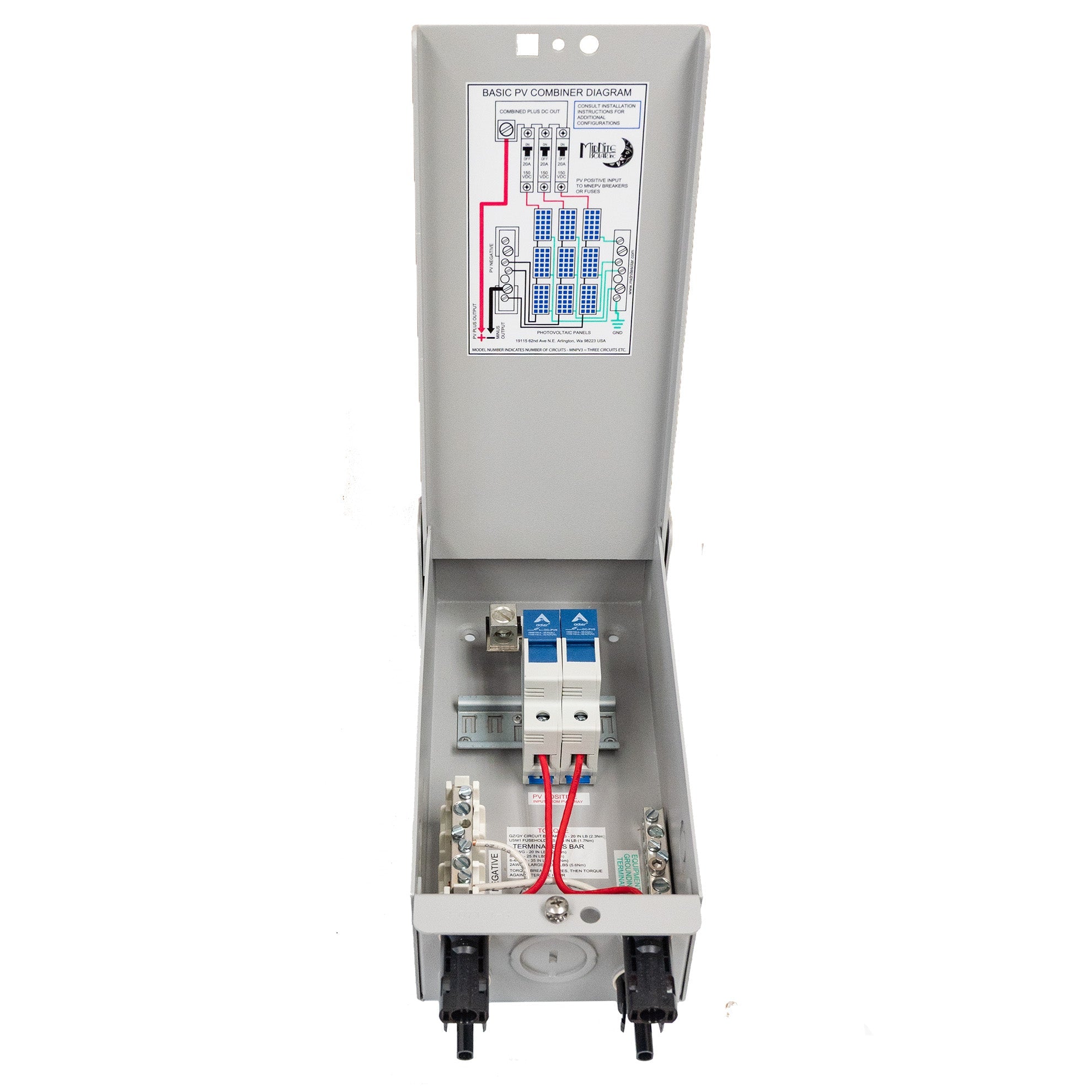 Midnite Solar 3R pre-wired MNPV2 combiner | MNPV2-MC4