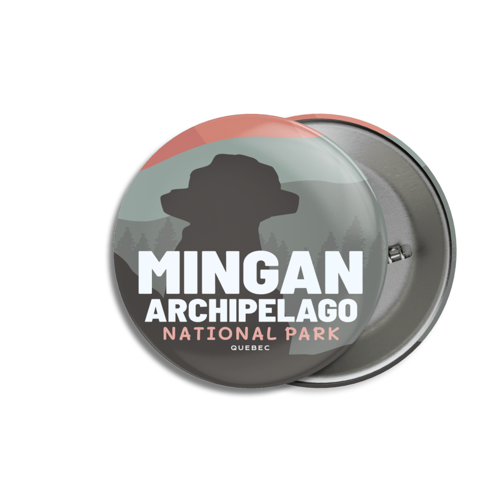 Mingan Archipelago National Park of Canada Pinback Button, Canada Parks