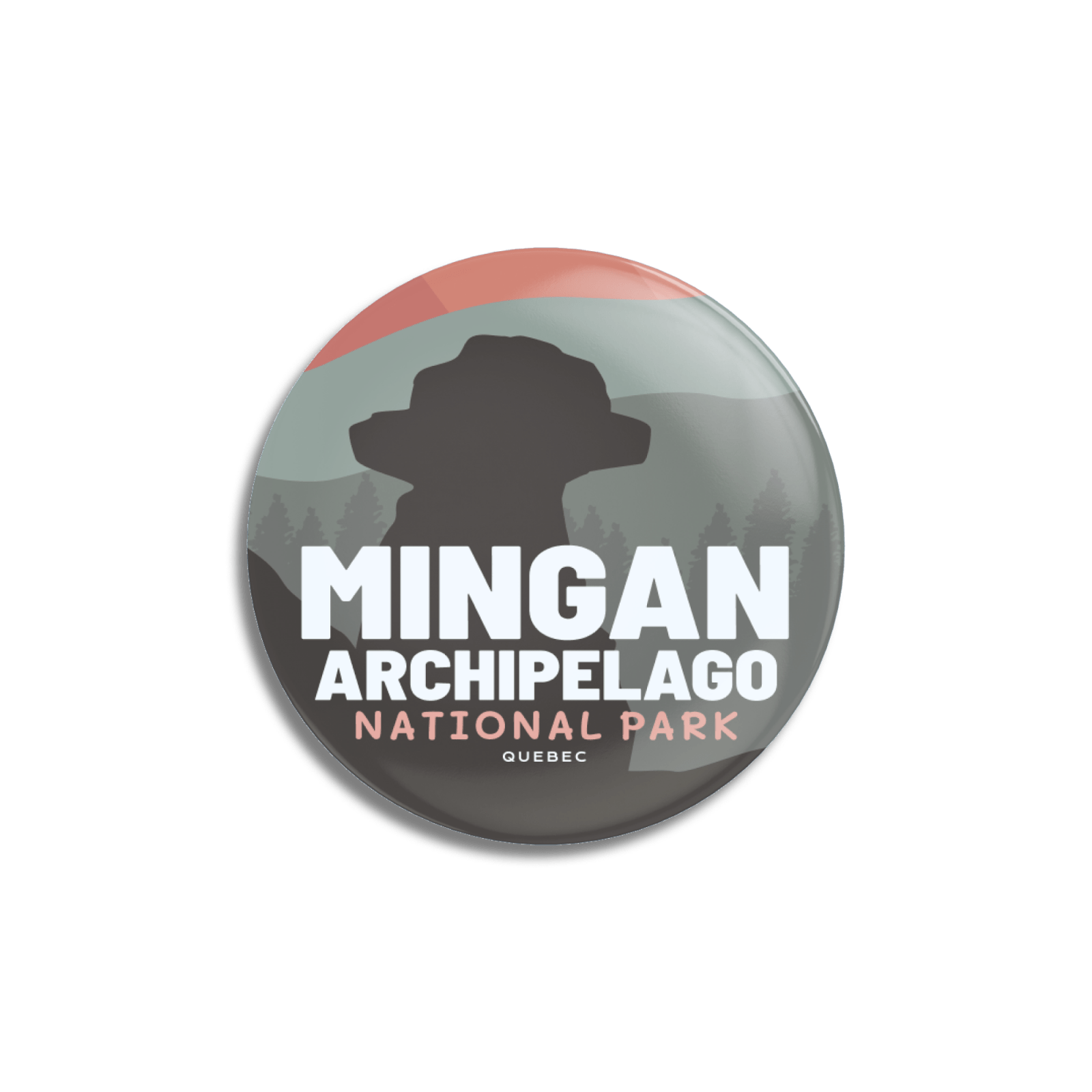 Mingan Archipelago National Park of Canada Pinback Button, Canada Parks