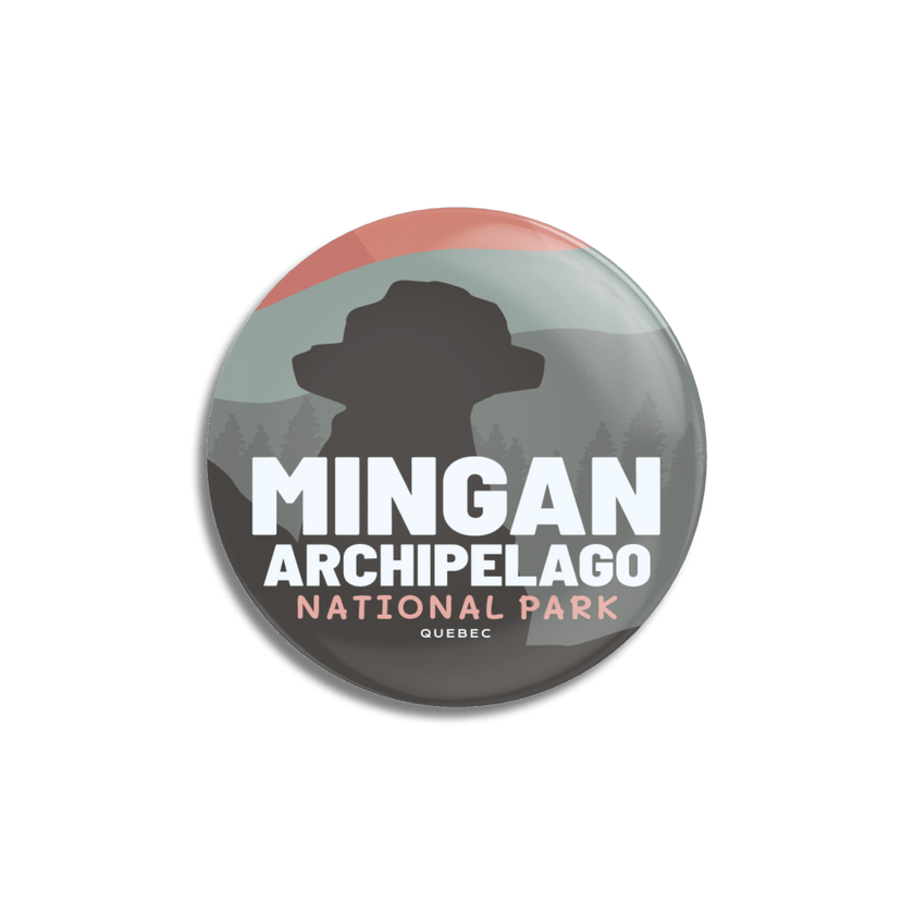 Mingan Archipelago National Park of Canada Pinback Button, Canada Parks