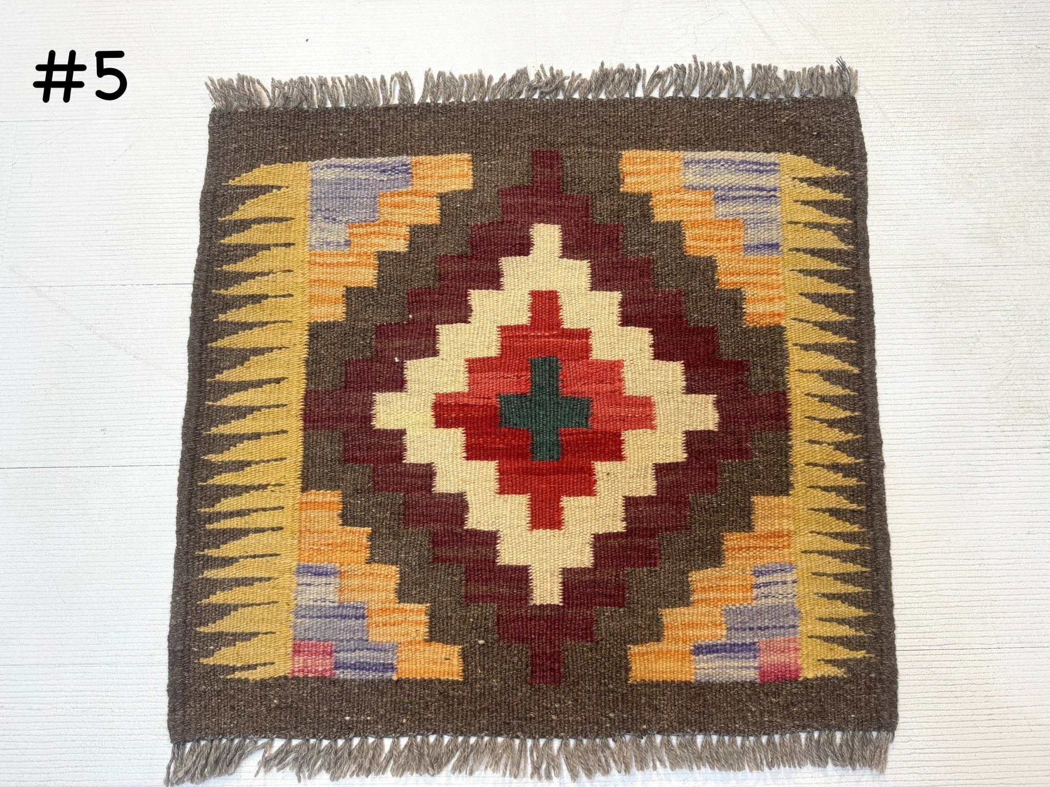 Mini Afghan Kilim Rugs | 2' x 2'