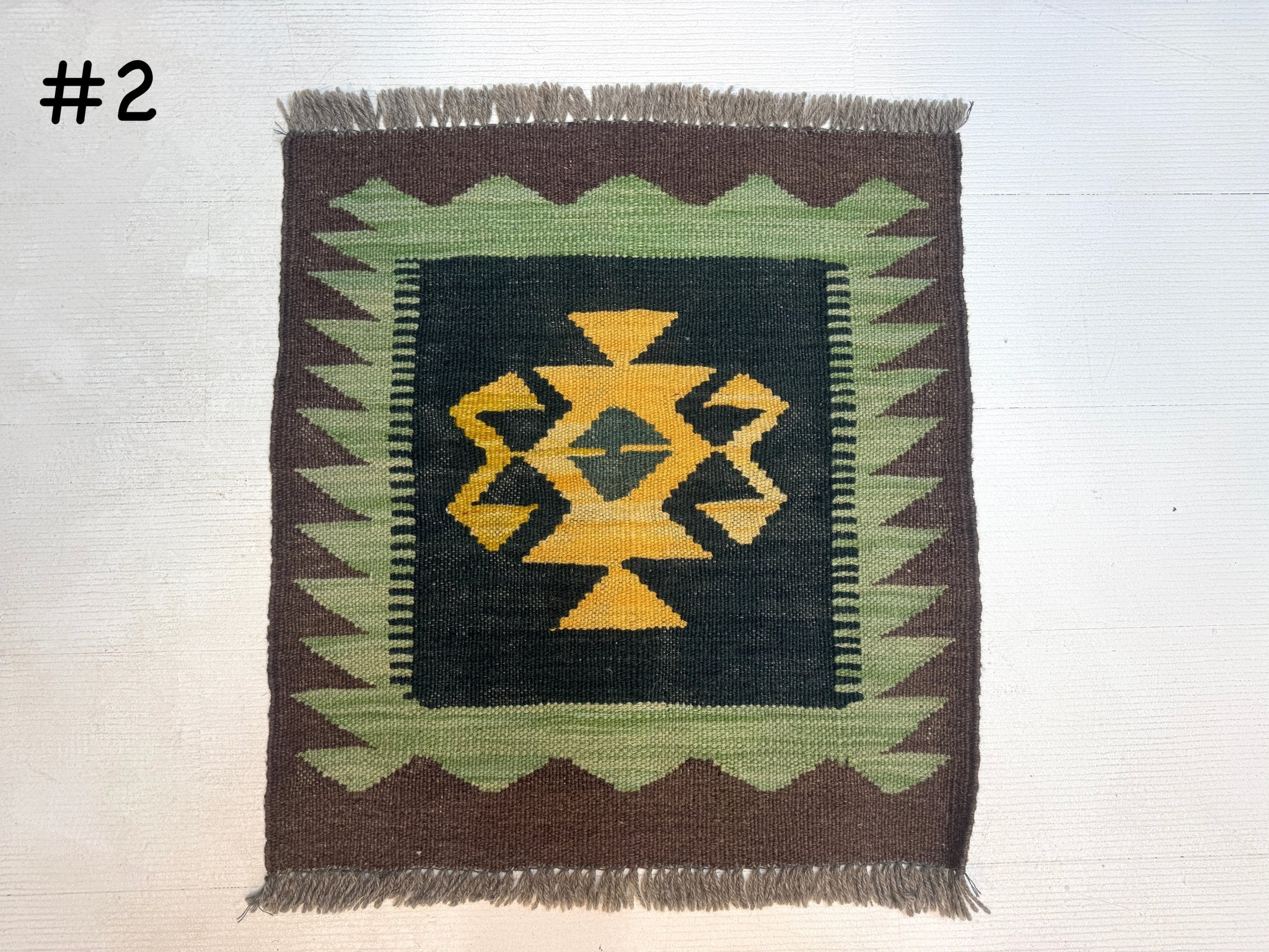 Mini Afghan Kilim Rugs | 2' x 2'