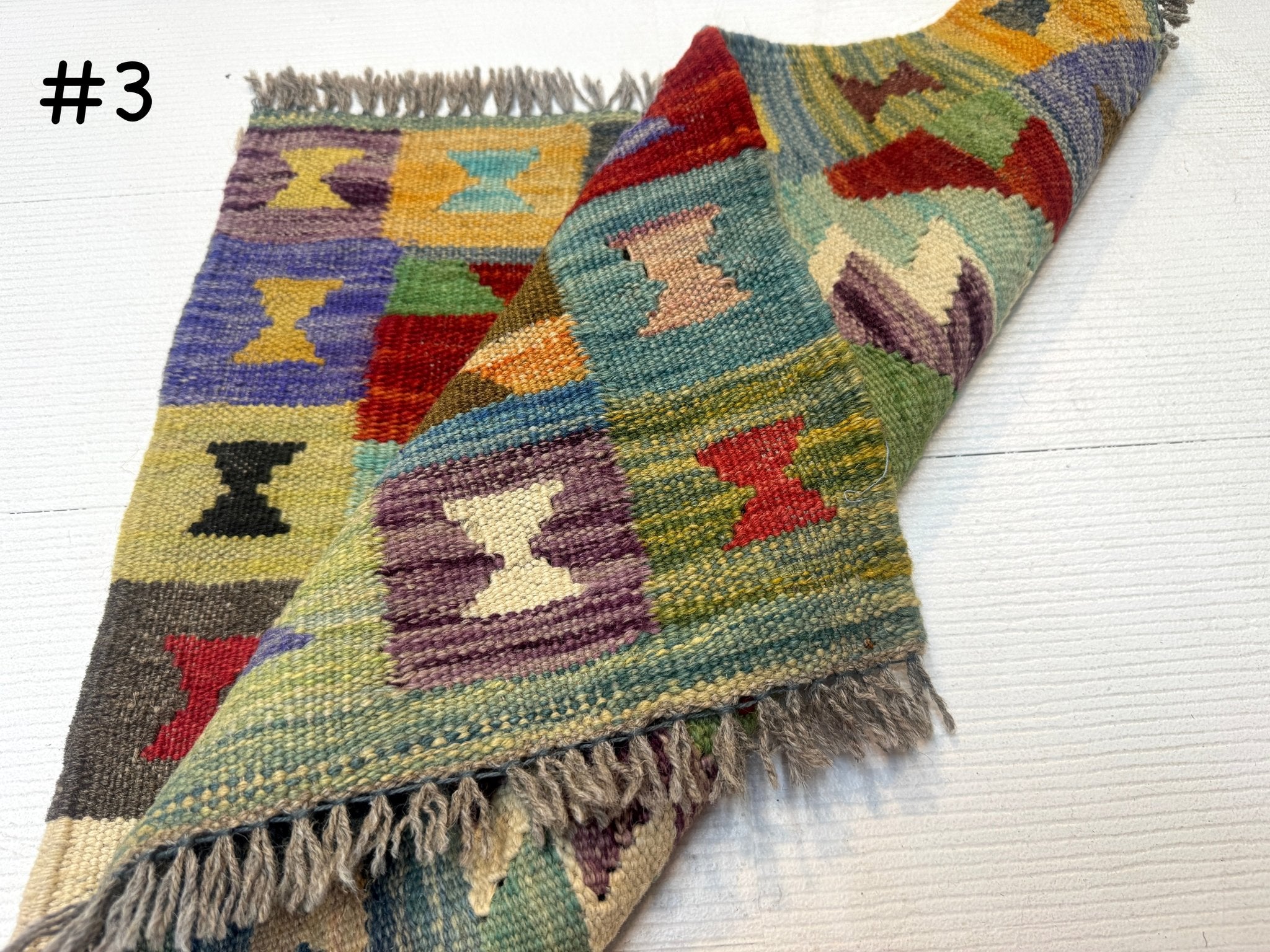 Mini Afghan Kilim Rugs | 2' x 2'