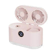 Mini Air Conditioner Fan Air Cooler USB Portable Table Top Desktop Fan Cooling with 3 Wind Speed LED Light for Home Office