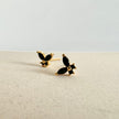 Mini Butterfly Studs- Black Stone