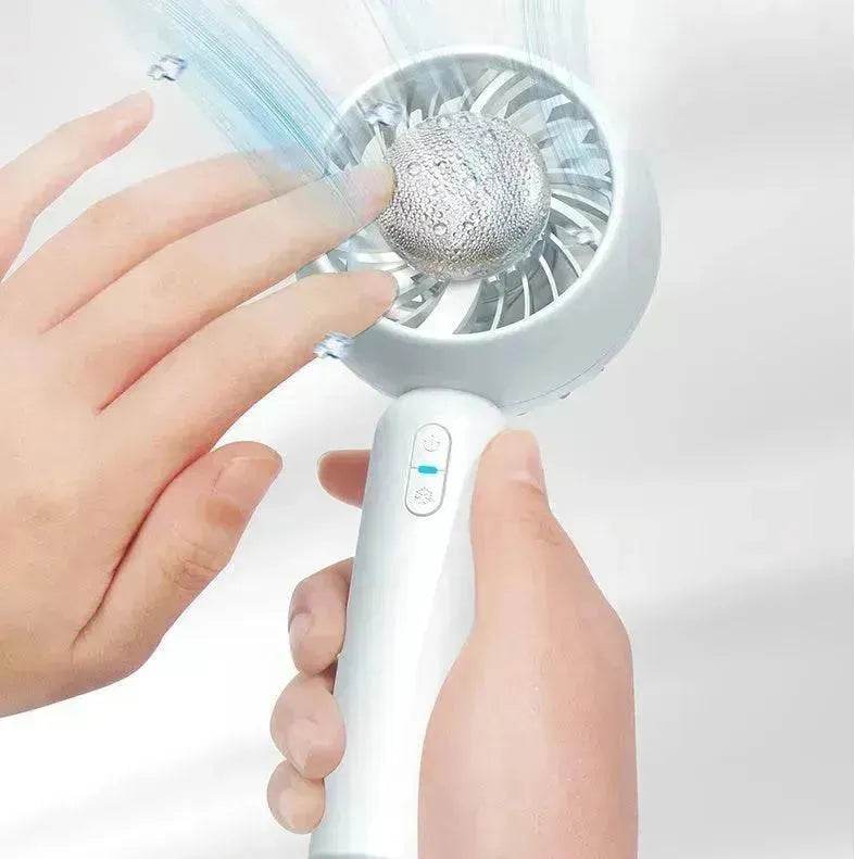 Mini Handheld Mute Fan Semiconductor Refrigeration Cooling Portable Air Conditioner Battery USB Rechargeable Fan Outdoor