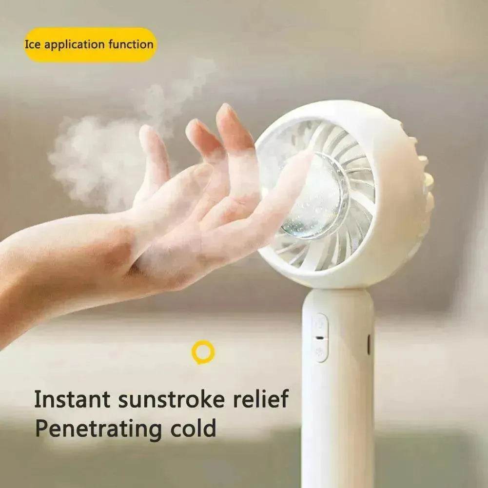 Mini Handheld Mute Fan Semiconductor Refrigeration Cooling Portable Air Conditioner Battery USB Rechargeable Fan Outdoor
