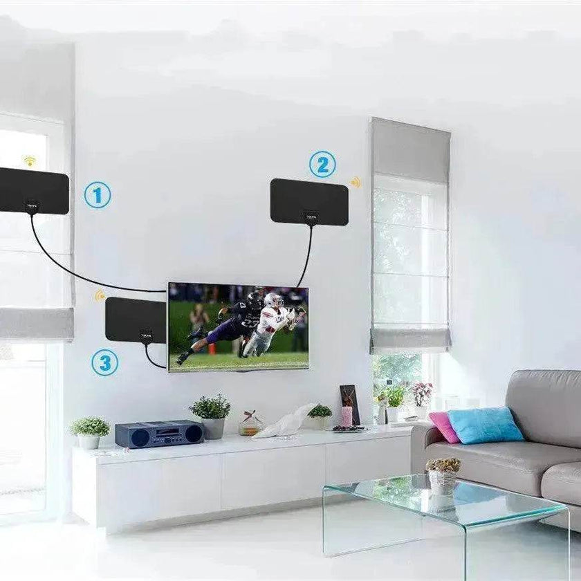 Mini HD Indoor Digital TV Antenna with IEC Adapter