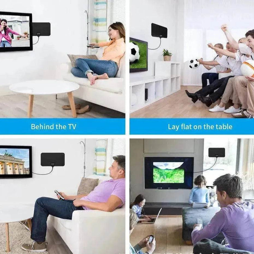 Mini HD Indoor Digital TV Antenna with IEC Adapter