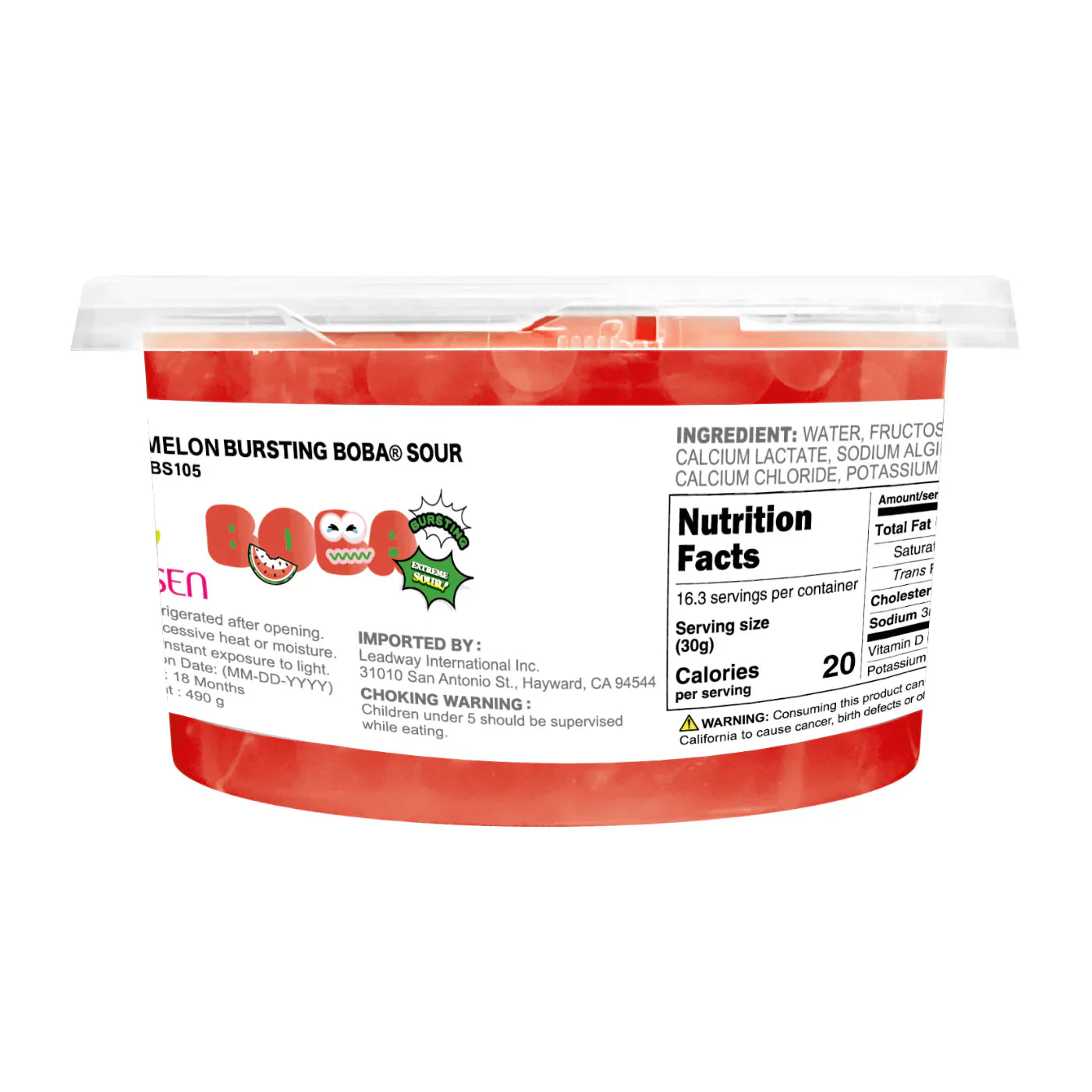 Watermelon Sour Bursting Boba | Sour Popping Boba | Foodservice Canada Distribution | Ships Free Within Canada on Orders Above CAD $199