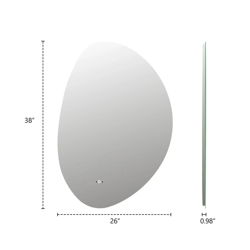 Minimal LED Mirror with Anti-Fog & Touchless Control