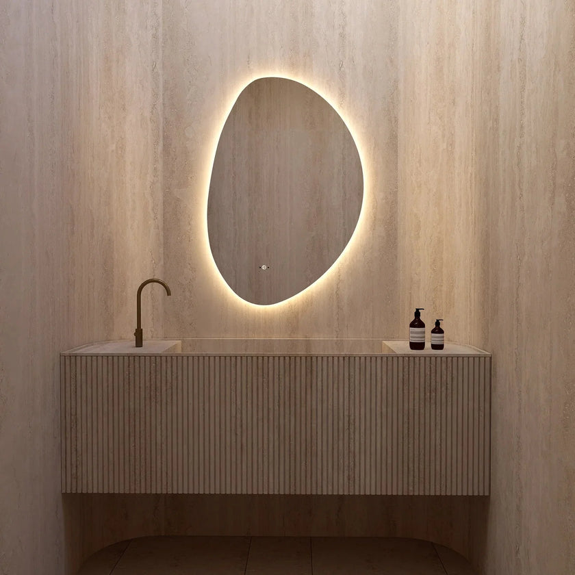 Minimal LED Mirror with Anti-Fog & Touchless Control