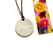 White Clay Disc Pendant Necklace Handmade