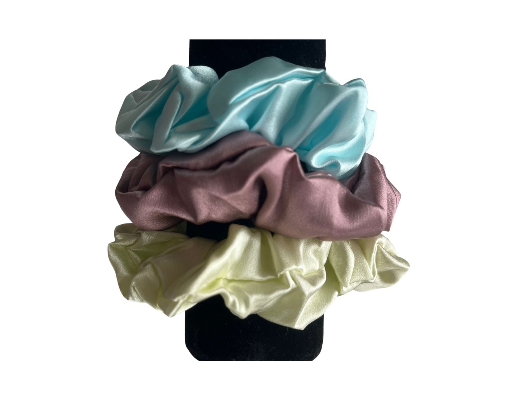 Silk Hair Scrunchie Aqua