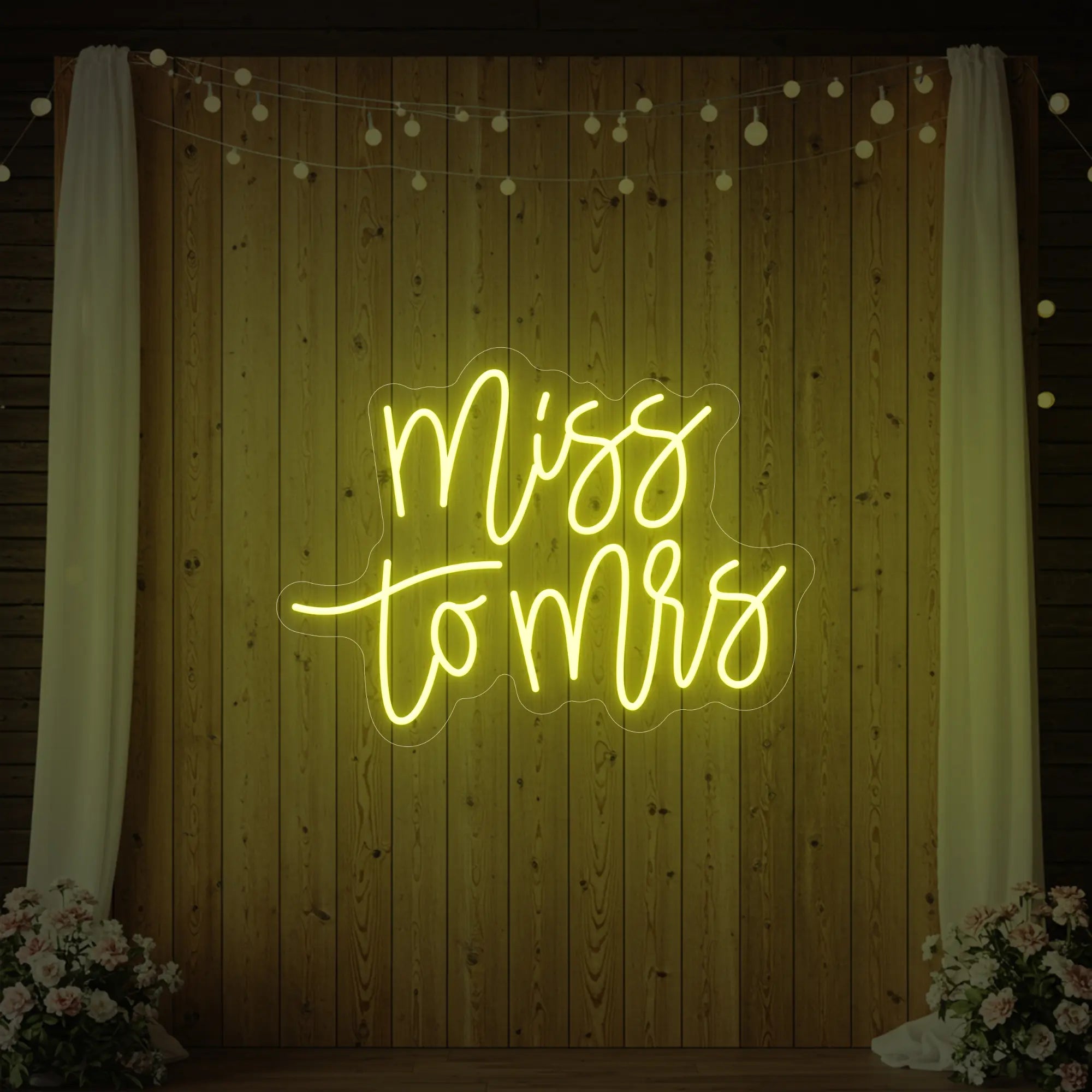 Miss to Mrs Neon Sign V1