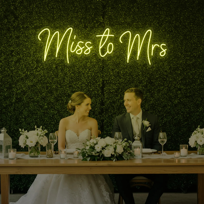 Miss to Mrs Neon Sign V2