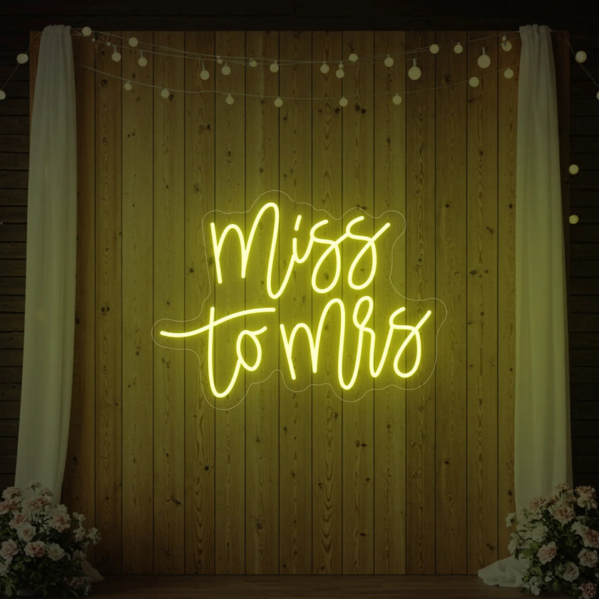 Miss to Mrs Neon Sign V1
