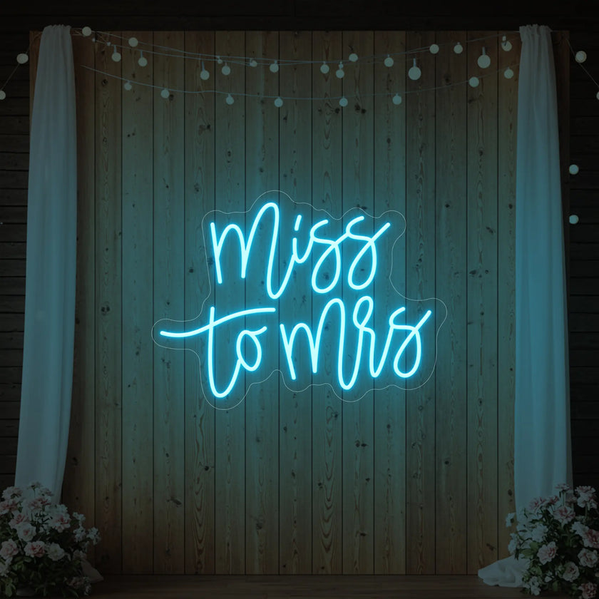 Miss to Mrs Neon Sign V1