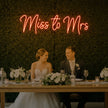 Miss to Mrs Neon Sign V2