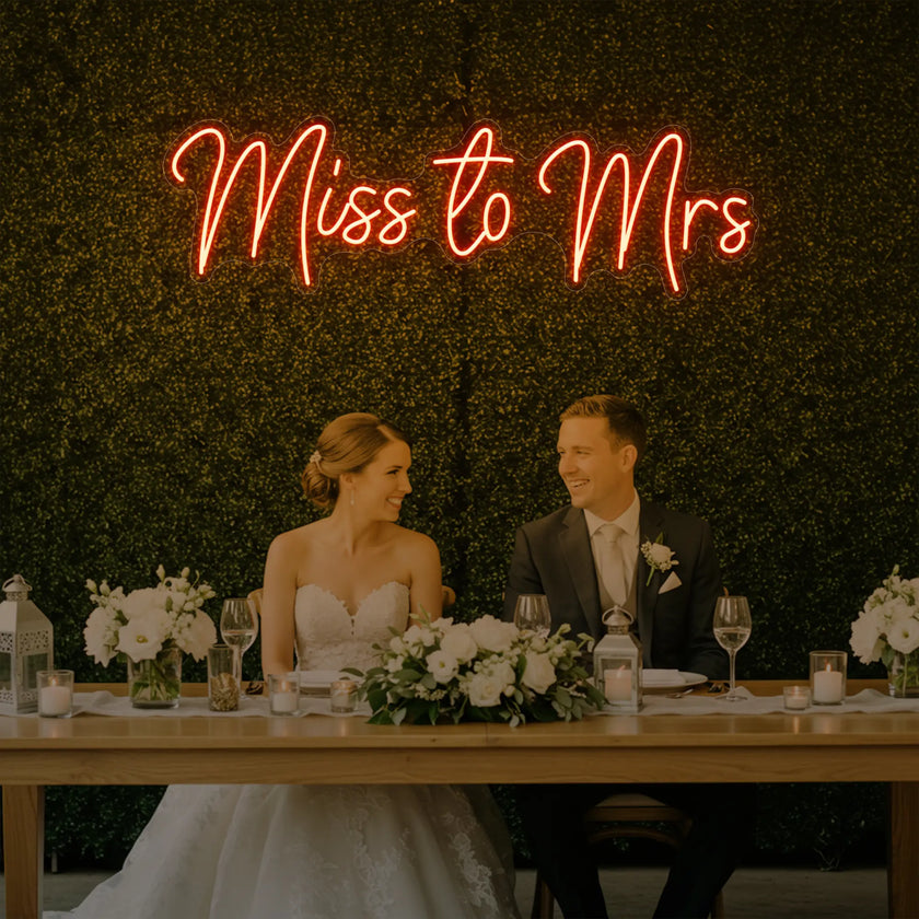 Miss to Mrs Neon Sign V2