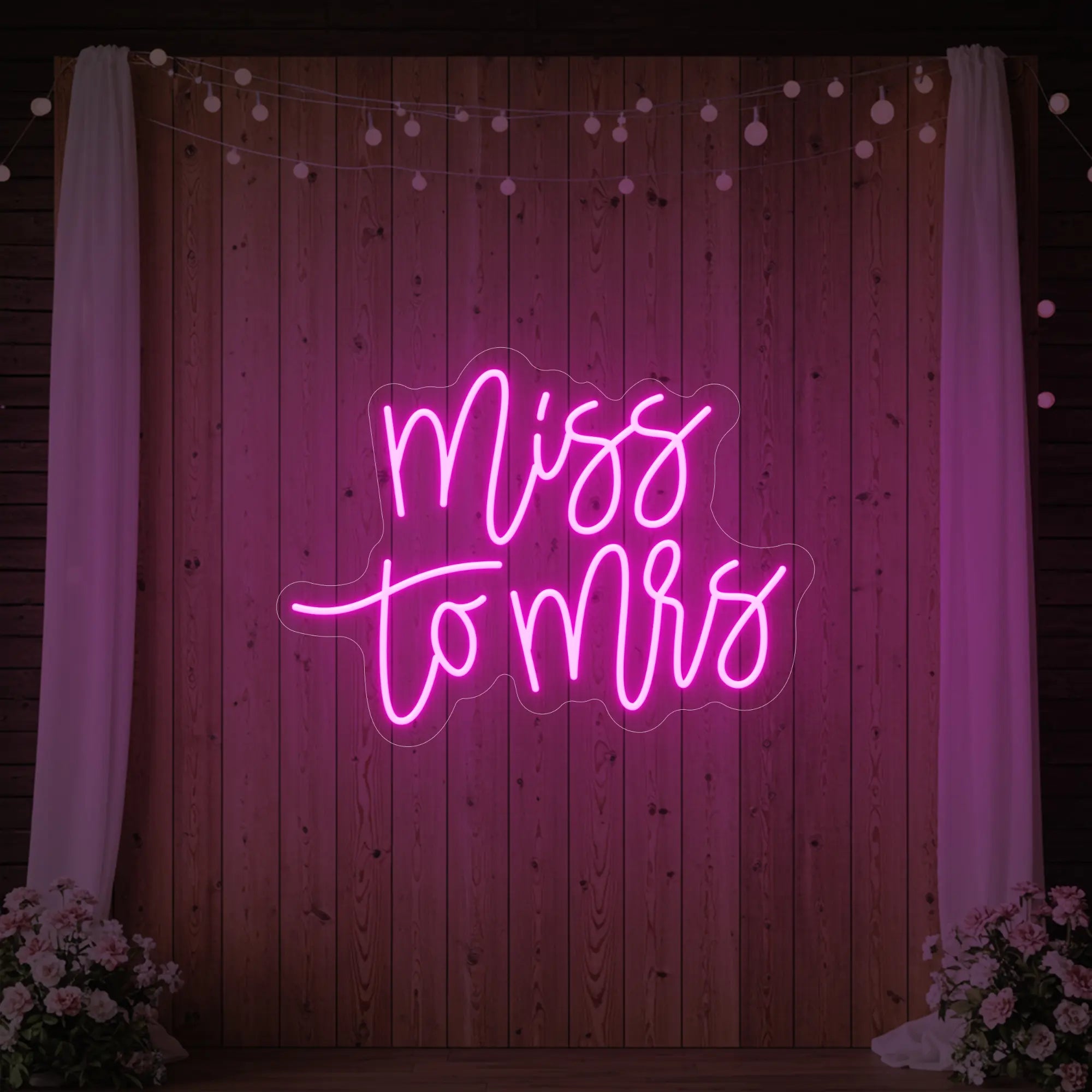 Miss to Mrs Neon Sign V1