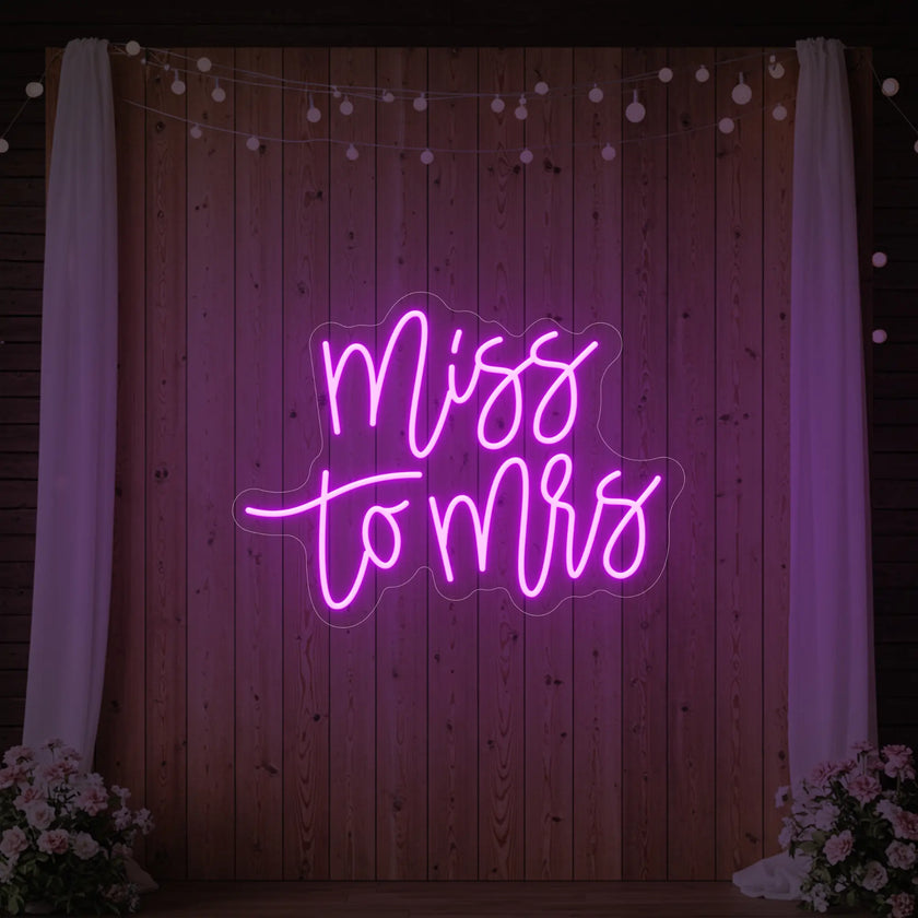 Miss to Mrs Neon Sign V1