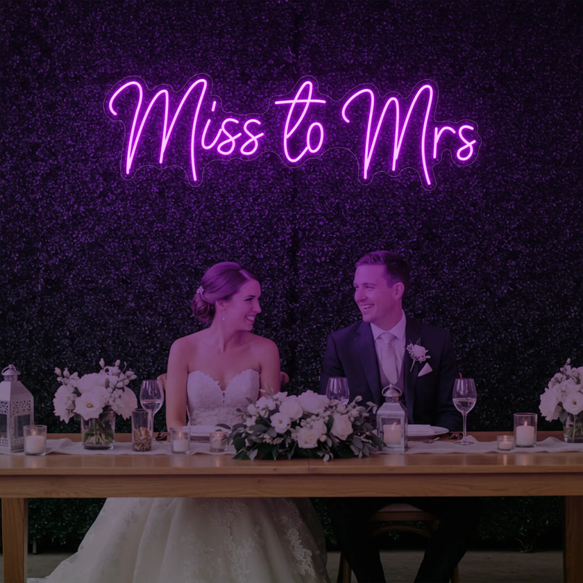 Miss to Mrs Neon Sign V2
