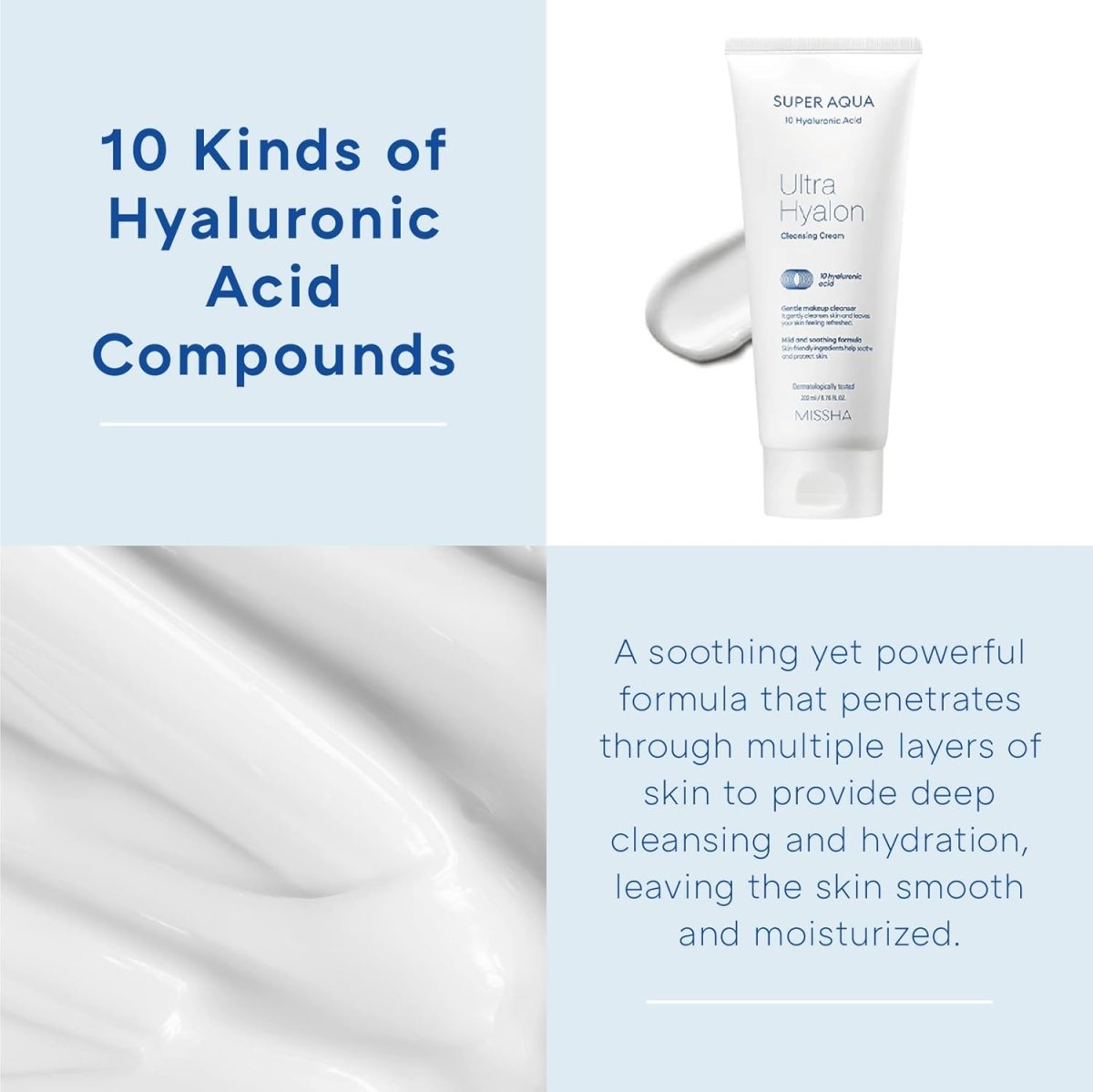 MISSHA Super Aqua Ultra Hyalron Cleansing Cream 200ml