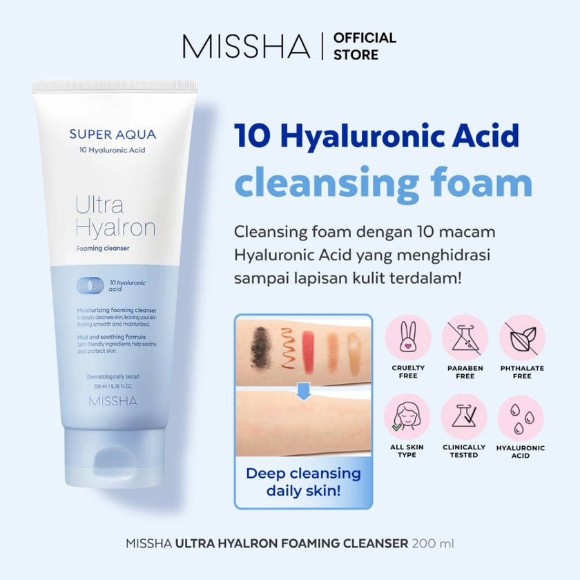MISSHA Super Aqua Ultra Hyalron Cleansing Foam 200ml